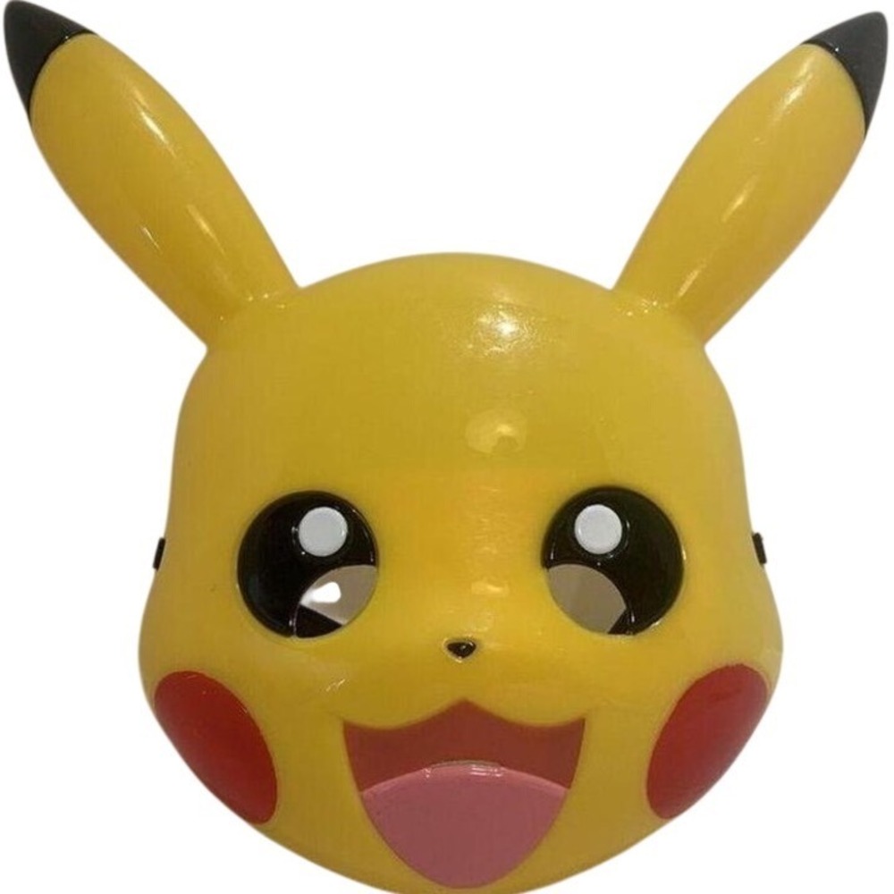 Pokemon Pikachu‎ Plastic Costume Face Mask Yellow Kids Halloween Accessory